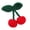E, variant on Embroidery Patches Colorful Cherries Pattern Appliques Adhesive Backing Patches for Clothing and Accessories