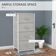 thumbnail image 4 of HOMCOM Commode de Rangement en Lin à 4 Tiroirs avec Cadre en Métal, 4 of 10