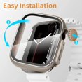 2PCS Case Glass+Case For Apple Watch 44mm 45mm 41mm 40mm Screen