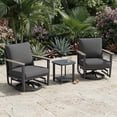 thumbnail image 6 of Muphyers 1 Piece Outdoor Patio Furniture Set, Aluminum Swivel Rocking Chair with 5.1" Cushions, 3.3" Armrest, Bistro Conversation Set with 3-in-1 Table for Garden Deck Porch Balcony,400lbs,Dark Gray, 6 of 6