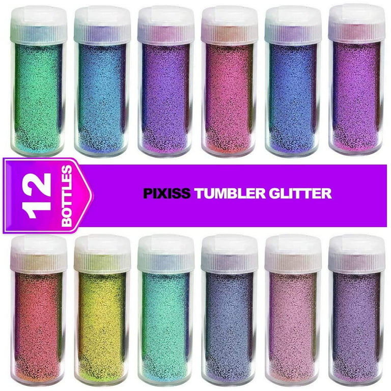 Pixiss Bulk Glitter for Tumblers, Chunky Sequins for Tumblers with