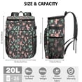 thumbnail image 3 of Watercolor Succulent Cooler Backpack, Leakproof Insulated Lunch Bag with Retro Desert Cactus Pattern for Office Lunches and Picnics, 3 of 5