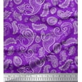 thumbnail image 1 of Soimoi Polyester Crepe Fabric Paisley Block Print Fabric by The Yard 42 Inch Wide, 1 of 1