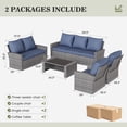 thumbnail image 6 of ELPOSUN Wicker Patio Furniture Set, 7 Piece Outdoor Sectional Conversation Sets, Gray PE Rattan Patio Sofa Set for Balcony, Porch, Backyard, Blue, 6 of 6