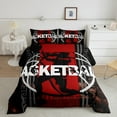 thumbnail image 2 of Basketball Comforter&nbsp;Set Basketball Bedding Set,Sports Themed Bed Comforter&nbsp;Sets Red Black White Ball Games Quilt Bed Set Room Decor with 1 Pillowcase, 2 of 6