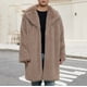 thumbnail image 4 of Kalauyu Men's Faux Fur Coat Winter Long Faux Coat Fluffy Thick Trench Coat for Men, 4 of 9