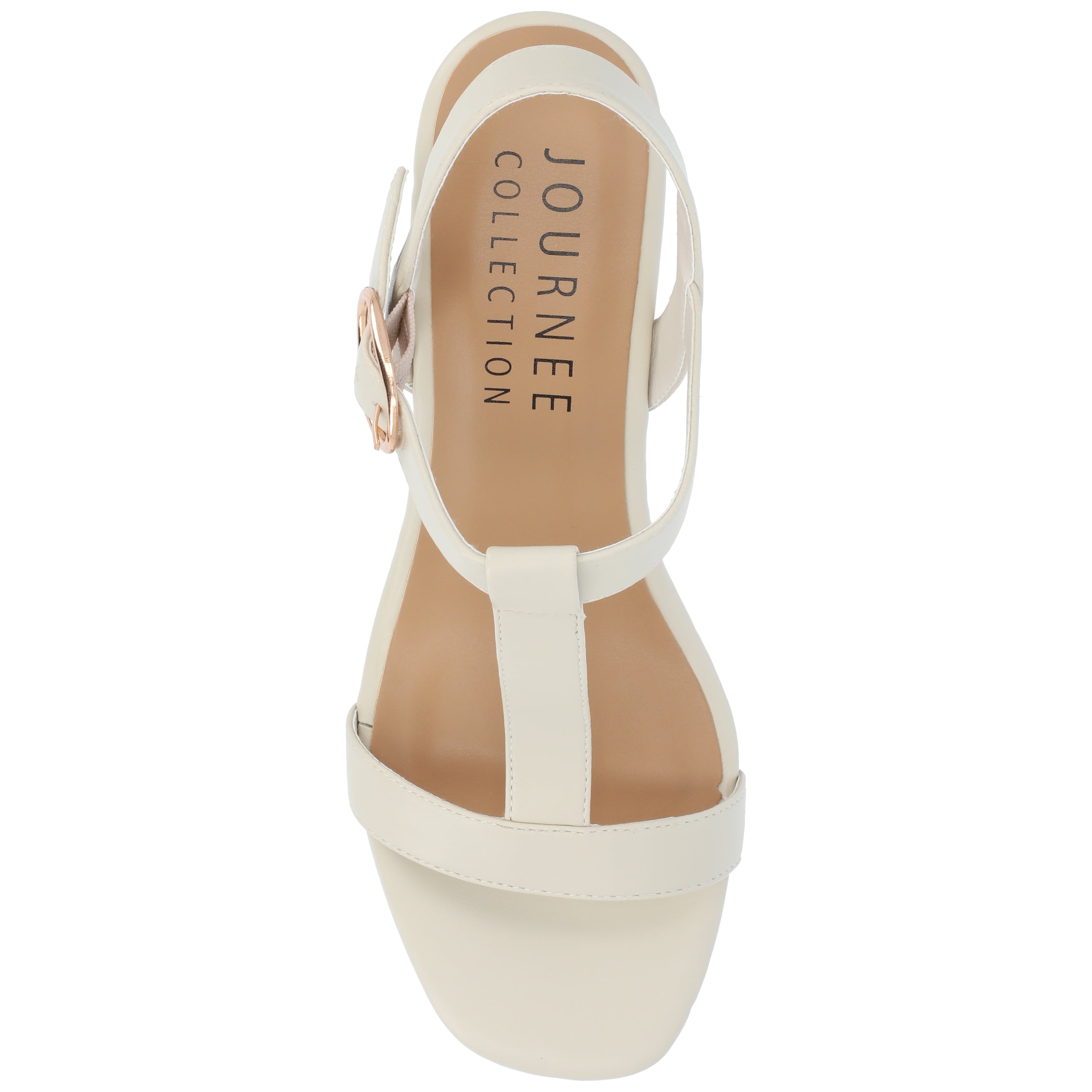 Journee Womens Matildaa Buckle Platform Wedge Sandals