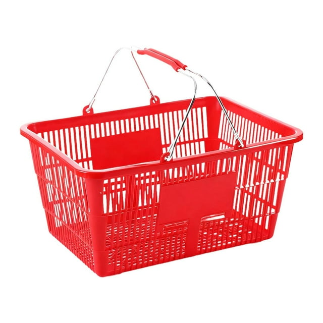 Elodie Panier d'Achats Ergonomique Portable Panier d'Épicerie pour Légumes Jouets Garde-Robe Rouge