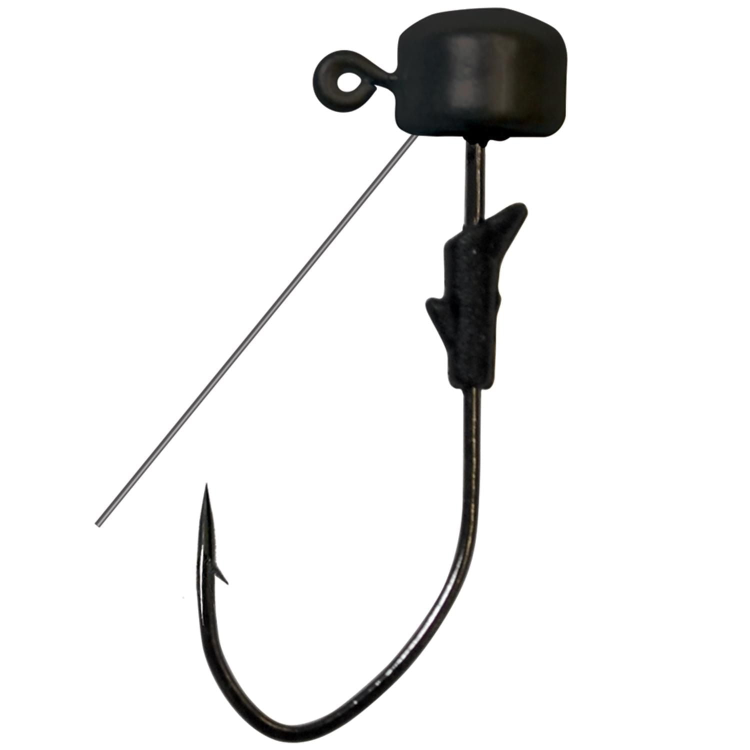 Jig Eagle Claw LNJW18-04 Lazer Sharp Weedless Pro-V Finesse, 1/8 oz, 5 pk, NOIR Equipé de têtes en tungstène