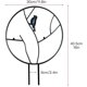 thumbnail image 3 of Estacas para plantas de enrejado de jardinería - Marco de escalada para plantas de interior, para soporte de plantas de plantas, ayuda a que sus plantas crezcan, forma redonda de pájaro, 2 piezas TUNC Sencillez, 3 of 5