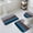 Blue, variant on Orange Wooden Bath Mat 3 Piece Bathroom Rug Set, Grey Stripe Gradient Country Rustic Grain Non Slip Bath Rug Contour Mat and Toilet Lid Cover, Absorbent Shower Mats Soft Bath Rugs and Mats Sets