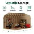 thumbnail image 6 of Little Cottage Co. 10x16 Value Gambrel Barn with 6 ft. Sidewalls with Floor, Outdoor Wood Storage Shed Do-It-Yourself Precut Kit, 6 of 14