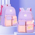 thumbnail image 1 of Estudiante Niños Bookbag Cute Hit Color Mochila Casual Packaging (Púrpura), 1 of 4