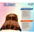 thumbnail image 5 of Silver Lilly Bear Paw Animal Slippers - Novelty House Shoe (Dark Brown, Large), 5 of 6