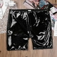 thumbnail image 6 of Men Shiny Leather Boxer, Sexy Open Crotch, Glossy PVC Leather, Wetlook Latex Short Pants, 6 of 7