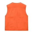 thumbnail image 6 of QSAWXQZ Men's Fishing Vest V Neck Sleeveless Collarless Cargo Vest with Pockets for Outdoor 3XL, 6 of 9
