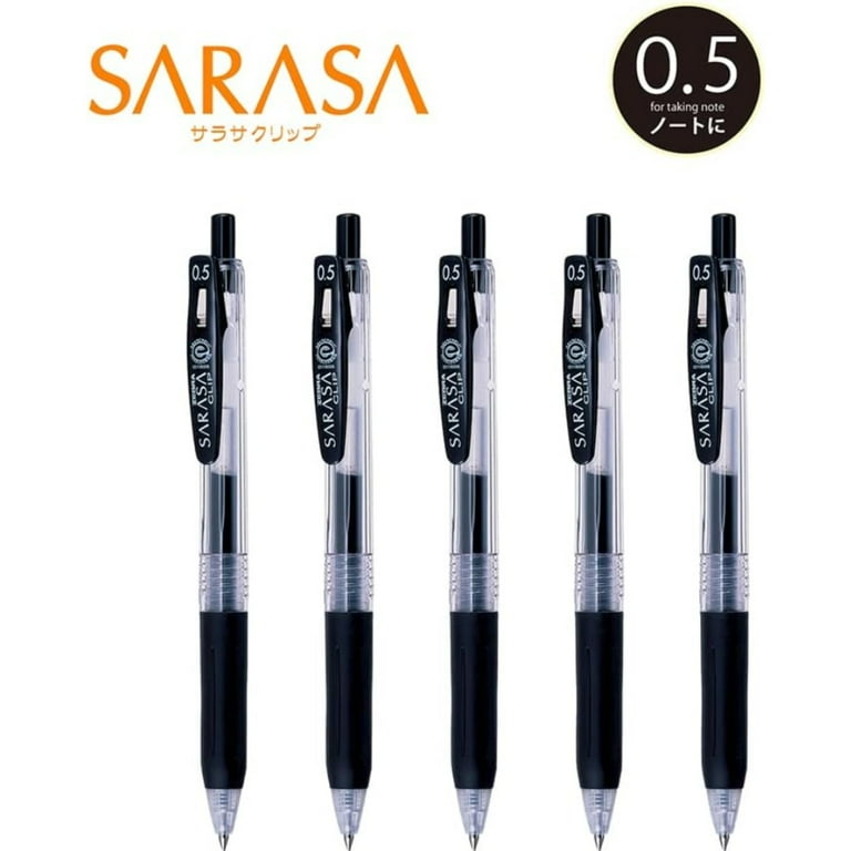 Zebra Sarasa Clip 0.5mm Gel Pen Black 5pcs – Made in JAPAN - Tokyo