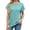 M659 Light Green, variant on Tfken Women Tshirts For Summer Solid Color Short Sleeve Crew Neck Tops Trendy Daily Wear Female Comfortable Shirts Brown