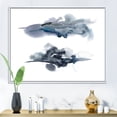 thumbnail image 2 of Designart 'Abstract Of Clouds Dark Blue Colored I' Modern Framed Canvas Wall Art Print, 2 of 5
