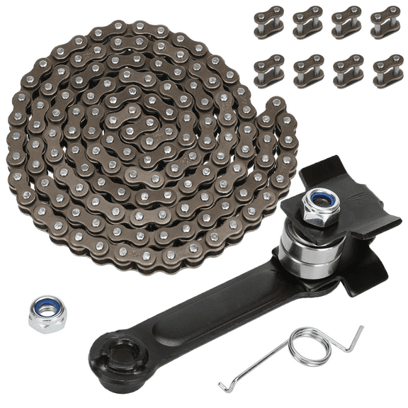 25H Chain 132 Link Drive Chain & Chain Tensioner Adjuster Replacement for Razor MX500 MX650 SX500 Dirt Rocket Electric Motocross RSF650 Mini Sport Street Bike Motorcycle Heavy Duty Mx650 Upgrade Kit