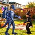 thumbnail image 4 of Magotan Halloween Kids Dragon Costume,Kids Halloween Dress Up,Halloween Funny Costume Cosplay Dragon Jumpsuit,Blue,XL, 4 of 7