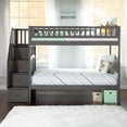 thumbnail image 2 of AFI Westbrook Solid Wood Staircase Bunk Twin Over Twin in Grey, 2 of 8