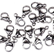 304 Stainless Steel Lobster Claw Clasps Size 15x9x4mm for Jewelry Making Findings Value Pack 20 Pcs/Bag