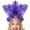 Purple, variant on batmeuy Feather Headpiece Hair Band with Rhinestones Sequins Elastic Carnival Headdress Women Lightweight Festival Headdress