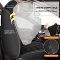 thumbnail image 3 of HQBQBUG Car Seat Cover for Volkswagen/VW CC 2009-2017,Premium Waterproof Leather Seat Covers Auto Seat Protector Cushions Compatible Airbag Black,Full Set(2 Row 5 Seats), 3 of 10
