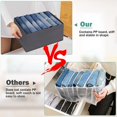 thumbnail image 4 of BIGLUFU Wardrobe Clothes Organizer, Pack of 3 Drawer Boxes for Jeans Trousers T-Shirt Storage Boxes Organizer Cupboard Wardrobe Drawers Organizer System Clothes Storage Box (42 x 30 x 22 cm ), 4 of 12
