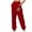 Red, variant on COSFO Joggers Sweatpants for Women Black Rugby Casual High Elastic Waisted Taper Pants with Pocket Loose Pants