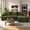 Green, variant on Vanress 96 Inch Modular Sectional Couches for Living Room, Modern Boneless Sofa, Upholstered Deep Seat Cloud Couch, Corduroy Comfy L-Shape Sofas Couches, No Assembly, White (Right Facing Chaise)