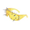 thumbnail image 1 of Gafas de baile para cosplay, gafas de sol rockeras modernas con tachuelas 25 Remache Amarillo, 1 of 9