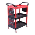 thumbnail image 4 of Almencla 3 Tier Auto Detailing Cart Automotive Accessories Garage Car Rolling Trolley Top Red with Bucket, 4 of 8