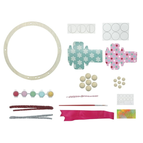 Creatology Christmas Joy Hoop Wreath Build Up Kit 8.5x11.5in