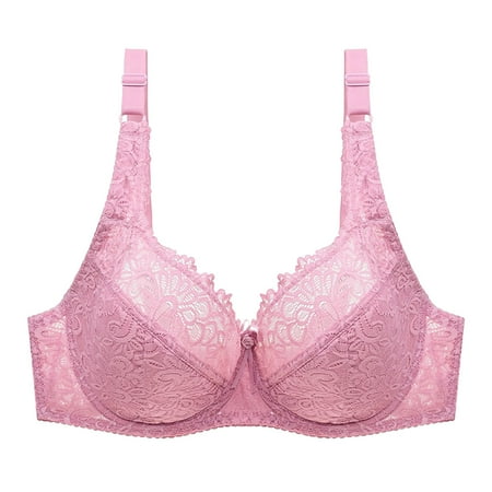 

Akiihool Womens Plus Size Bras For Women Underwire Bra Seamless Shapewear Bra with Cushioned Straps Full-Coverage T-Shirt Bra for Everyday Wear (Rose Gold 34)