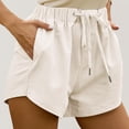 thumbnail image 2 of Lumtrix Shorts For Women High Waist Wide Leg Lounge Drawstring Shorts Workout Dressy Casual 2026 Summer Beach Vacation Clothes White S, 2 of 5
