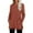Brick Red, variant on Women's Crewneck Long Sleeve Sweater with Pockets Side Slit Hem Loose Fit Knit Top Fall Winter Fashion 2025 Casual Comfort Outfits Beige L