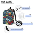 thumbnail image 3 of Saiise Vehicles Cartoon with Funny Drivers,Animal Drivers Print Laptop Backpack - Adjustable Shoulder Straps, Water-Resistant, Large Capacity, Stylish Design, Unisex for School, Office, Travel-Small, 3 of 5