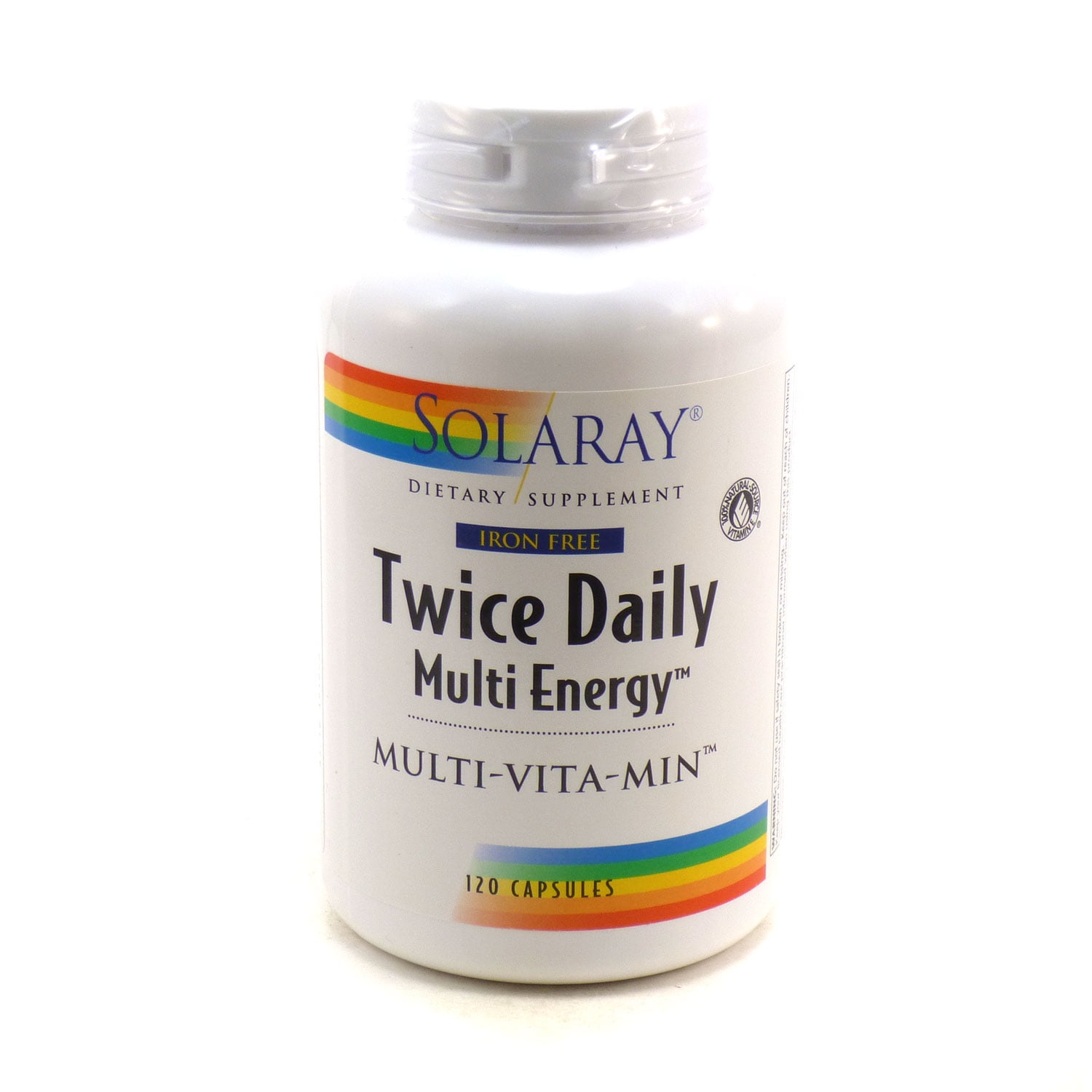 Twice Daily Multi Energy IronFree By Solaray 120 Capsules Walmart