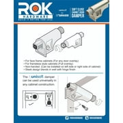 10 Pack Rok Hardware Soft Close Cabinet Door Damper Add-On, Nickel Plated