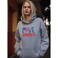 thumbnail image 2 of Love America W Banners Hoodie Women -Image by Shutterstock, Female 5X-Large, 2 of 4