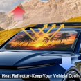 thumbnail image 3 of Yuyamidu Sunset Car Sunshades for Windshield Coconut Tree Windshield Sun Shade Car Accessories Foldable Car Window Visor for Auto SUV Van Car Protector, 3 of 7