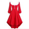thumbnail image 4 of Shadoumai Christmas Dress Santa Clause Outfit Mini Dress Casual Swing Dress with Santa Belt, 4 of 5