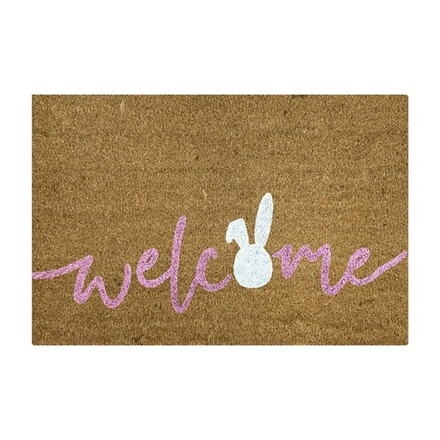 Welcome Door Mats Outside Entry Yard Easter Holiday Decoration Mat Easter Bunny Pattern Mat Easter Mats Holiday Mats Welcome Door Mats Polyester Door Mats Home Decor Mats
