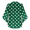 thumbnail image 6 of XuJwPNcy Womens Summer Boho Tops 3/4 Bell Sleeve V Neck Dressy Casual Blouse Tunic Shirt Plus Size Beach Vacation Top（Green,X-Large), 6 of 7