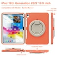 thumbnail image 6 of Dteck Case for iPad 10th Generation 10.9 inch 2022 with Hand Grip, Portable Carrying Rugged Shockproof Cover with Rotatable Stand Pencil Holder for Apple iPad 10th Gen,Orange, 6 of 9