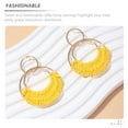 thumbnail image 6 of ETHZZLE 1 Pair Funky Earrings for Women Bohemian Style Yellow Metal Fashion Accessory, 6 of 7
