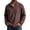 Coffee, variant on JTSRKL Quarter Zip Washed Sweaters for Men Solid Stand Collar Quarter Zip Long Sleeve Retro Casual Sweatshirts Daily Soft Regular Fit Tops