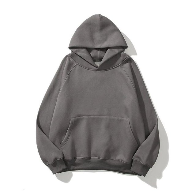 Sudadera con capucha holgada de manga larga con bolsillo tipo canguro y hombros caídos para mujer